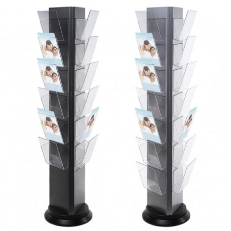 A4 Three Sided Rotating Brochure Stand